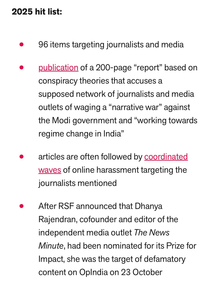 UnSubtleDesi's tweet image. One of the reports for which @RSF_inter, funded by regime change operators like Soros and NED, branded OpIndia as an international threat is where we called out @dhanyarajendran for her hitjob against Dharamsthala

Standing up for Hindus is “dangerous” according to these hacks