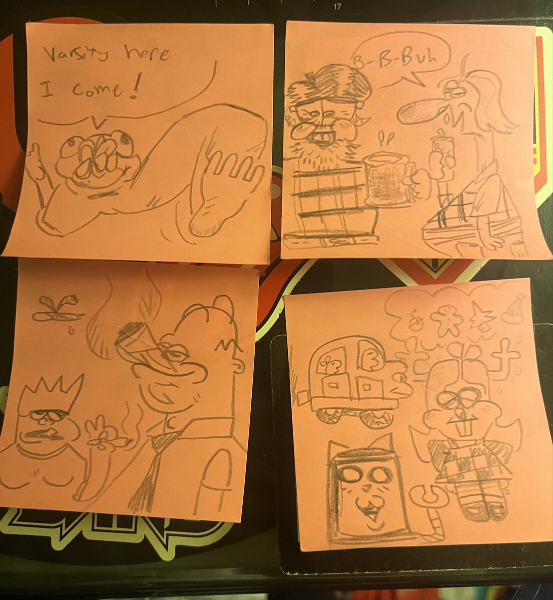 PaperSamurai_'s tweet image. Bored outa my mind at thanksgiving so i doodled