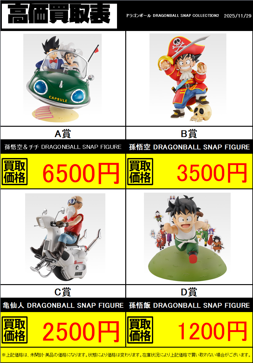 一番くじ ドラゴンボール DRAGONBALL SNAP COLLECTION2 相場変動の為