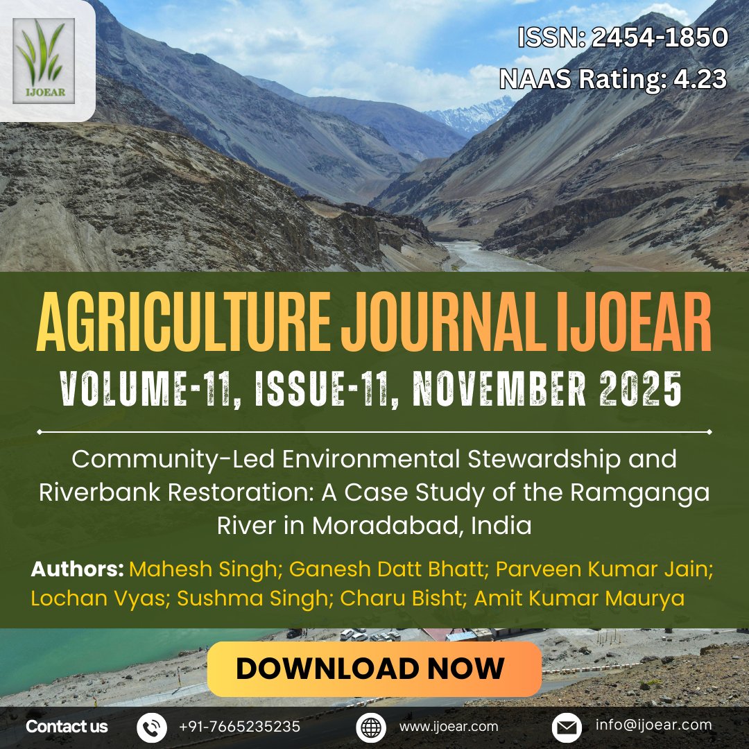 ADPublications's tweet image. 🌊 Community power for river restoration! Case study shows successful community-led environmental stewardship in restoring Ramganga River in Moradabad, India.

📄 Read: ijoear.com/assets/article…
#RiverRestoration #CommunityLed #EnvironmentalConservation #RamgangaRiver #India