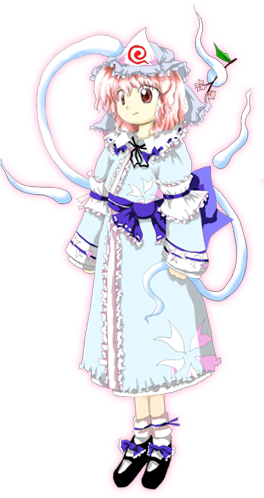 dailytouhous's tweet image. The Touhou of the day is: Yuyuko Saigyouji!