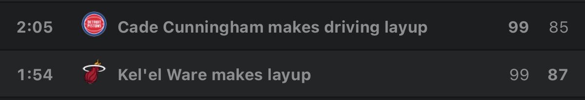 SFMPicks's tweet image. Please fix this @nba @nbastats @NBAStatsAudit 

Kelel Ware clearly got the offensive rebound after the initial dunk and then made the layup