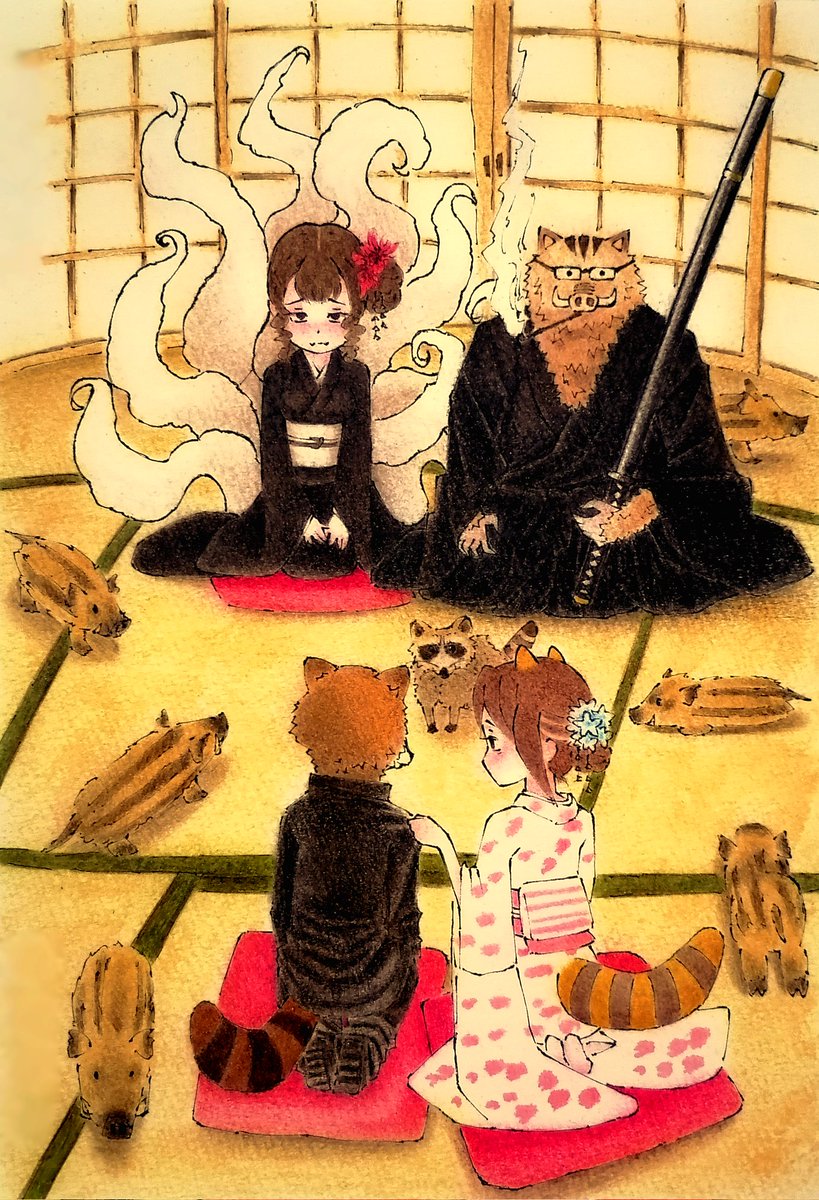 WeeYoong0518's tweet image. イノシシの家族

#オリジナル #イラスト #絵描きさんと繋がりたい