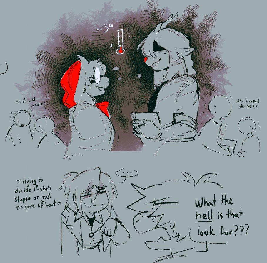 A... "Chummy" Workplace Relationship.
(1/2)
#deltaruneAU #deltanoir #deltanoirau