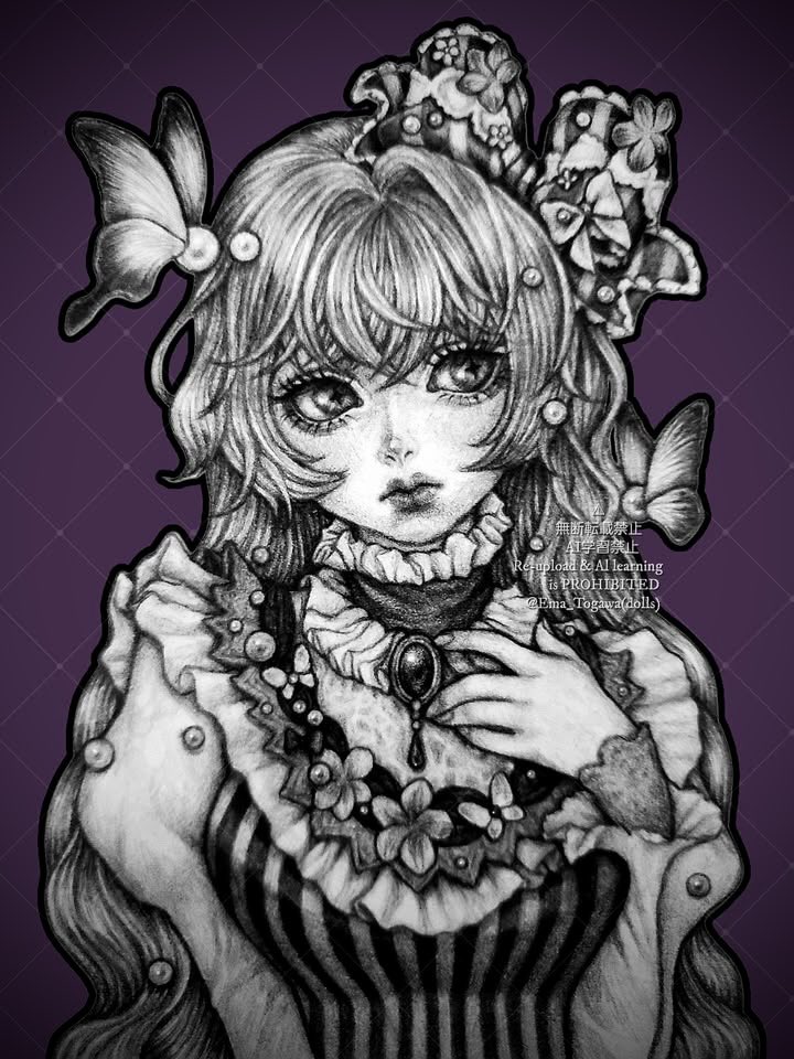 #今月描いた絵を晒そう 

Skebにて描かせていただいた一枚です🥀∗*ﾟ
12月はイラスト・ドールともに作品制作をさらに頑張りたいと思いますᝰ✍🏻