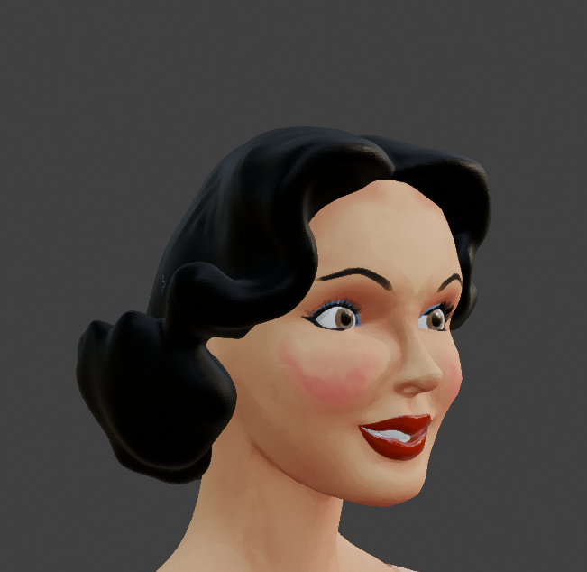 okay I think this one is might be the style and shape.  #blender #hairbase #character #retro #b3d