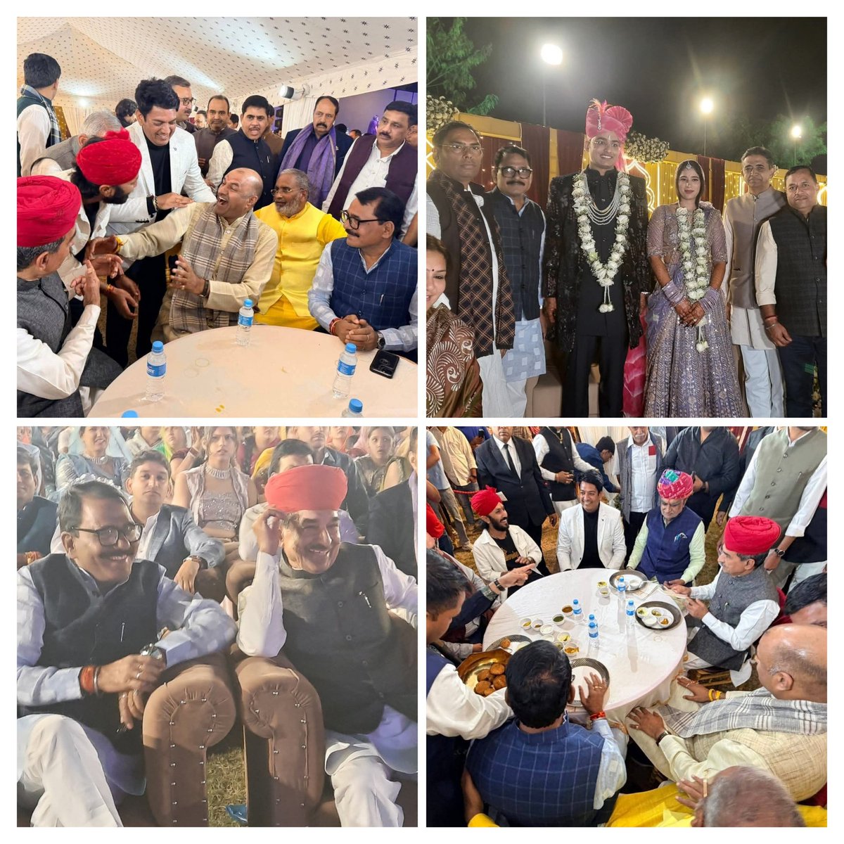m_dadheech's tweet image. 📍 पाली

राजस्थान भाजपा प्रदेश अध्यक्ष आदरणीय मदन जी राठौड़ के सुपुत्र श्रेयांश राठौड़ के विवाह समारोह में सम्मिलित हुआ।

परिवारजनों का स्नेह और समारोह की गरिमा ने इसे और भी विशेष बना दिया।
@BJP4Rajasthan @BhajanlalBjp @madanrrathore #pali
