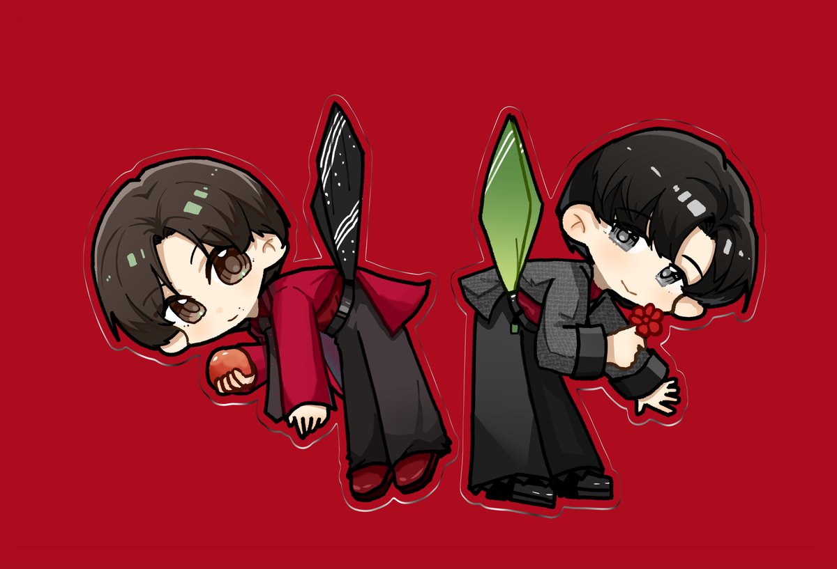 以下の日本語はapp翻訳 友人に贈る予定の🖤💚、キキーホルダーorシール