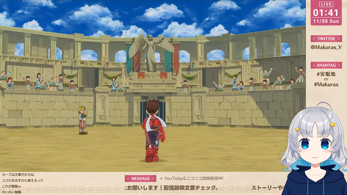 Makuras_V's tweet image. 昨日の配信来てくれた方ありがとうございました✨
火と風の精霊と契約して、アスカにも会えました！
次は闇の神殿へ向かうところからですー！

仲間たちみんなとラブラブになりたい人生…
次回もよろしくお願いしますー！
#安眠処 #TOS #テイルズオブシンフォニア