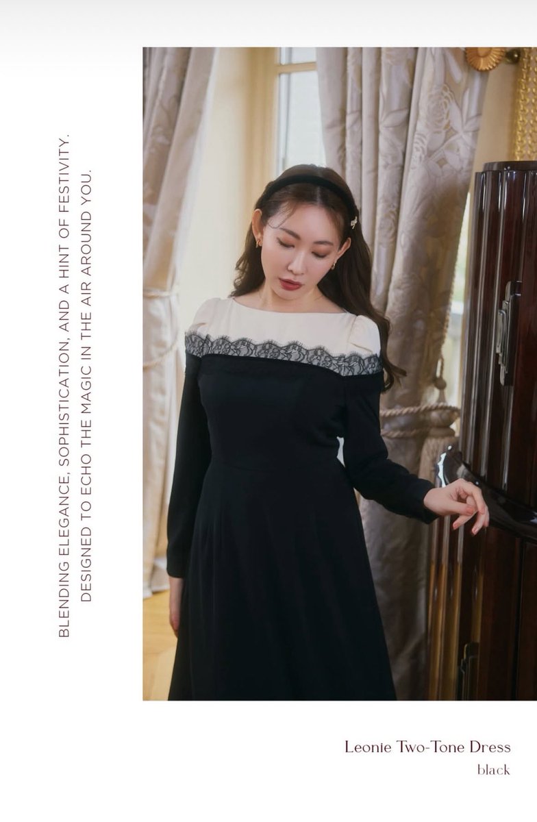 Herlipto Leonie Two-Tone Dress Sサイズ 2月中旬発送】Leonie Two-Tone Dress