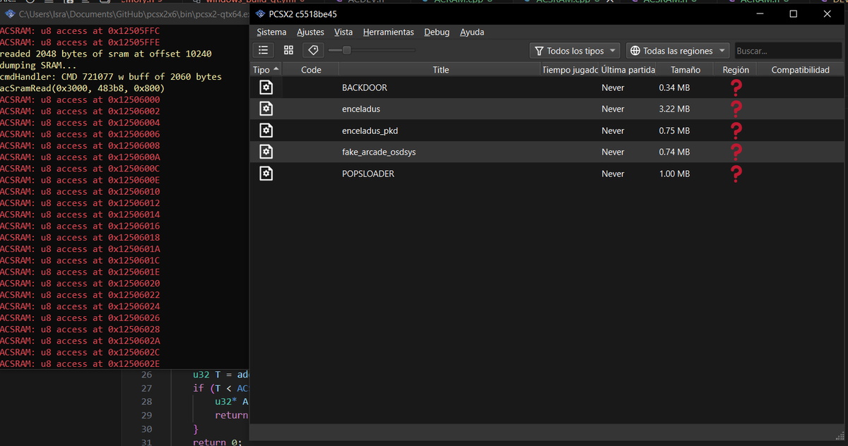 slowly getting into making a PCSX2 fork for #namco #system246

Arcade SRAM and arcade RAM already implemented (Not that extraordinary, but hey, it's something)

I will eventually need help of more skilled people:

Anyone with knoledge on the followin areas may join this project: