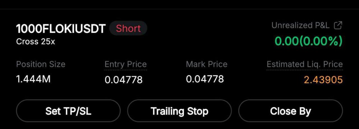 SignalMexc's tweet image. ‼️RISKY GUYS
🔴Short $1000FLOKI

❌SL: 0.0488
🎯TP: 0.04688 - 0.04595
#Crypto