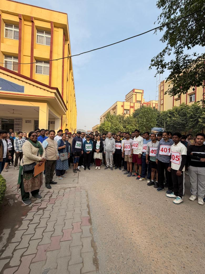 Successful completion of Mini-Marathon! Hon. Vice Chancellor Sir flagged of the event. More than 200 participants including teachers, non-teaching and students. Prof. Sanjay Kumar, Prof. Rajesh Kumar, Prof. MG Tapadia, &amp; Prof.  N Horo, Dr. MS panwar encouraged the participants.