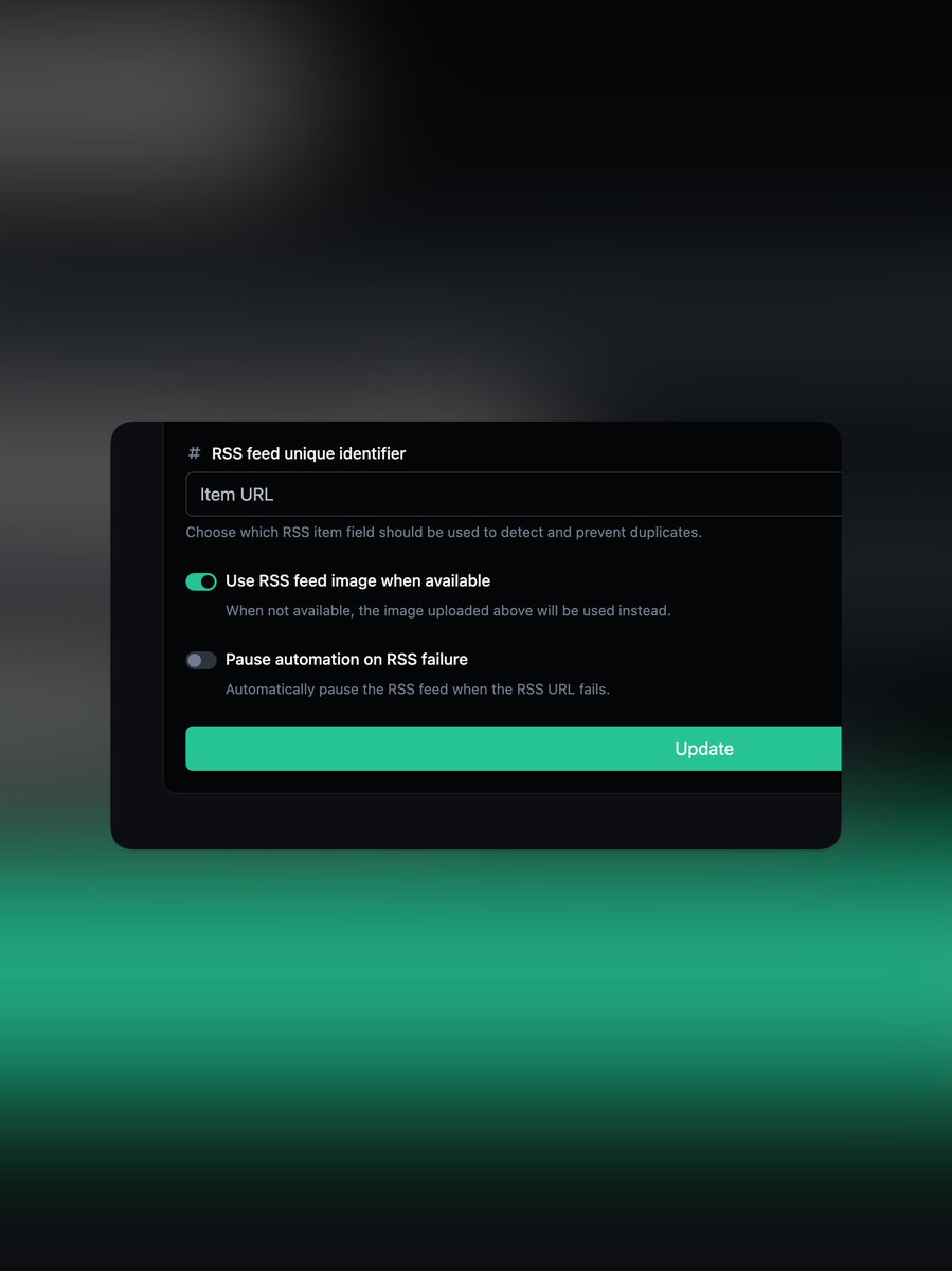 AltumCode's tweet image. You will now be able to set whether you wish to automatically disable (or not) the RSS automations when the RSS URL fails ⚡️

This is applied for both 66text &amp;amp; 66pusher ✅

Very helpful for RSS URLs that are only scheduled to work in certain periods of time 🕰️