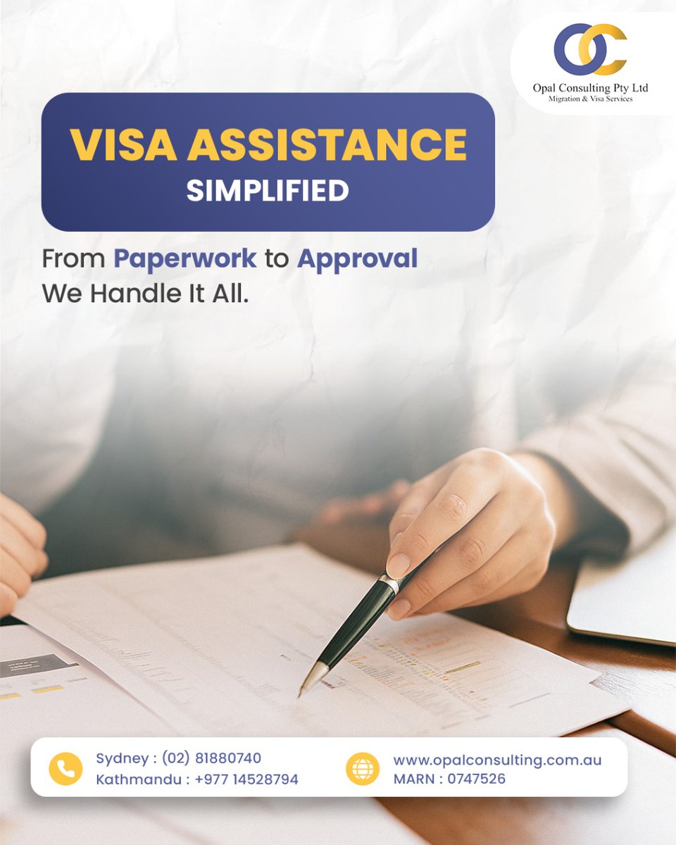 _opalconsulting's tweet photo. Dreaming of studying or settling abroad? ✈️🌏
At Opal Consulting, we make every step simple, guided, and stress-free.From visa approvals to test prep, career choices to settlement support we’re your all-in-one partner for a https://t.co/1RjNtU95bi. Migrate. Settle. Succeed. https://t.co/hALvELbM25