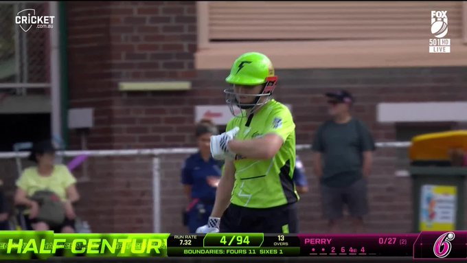 21 runs from an Ellyse Perry over!