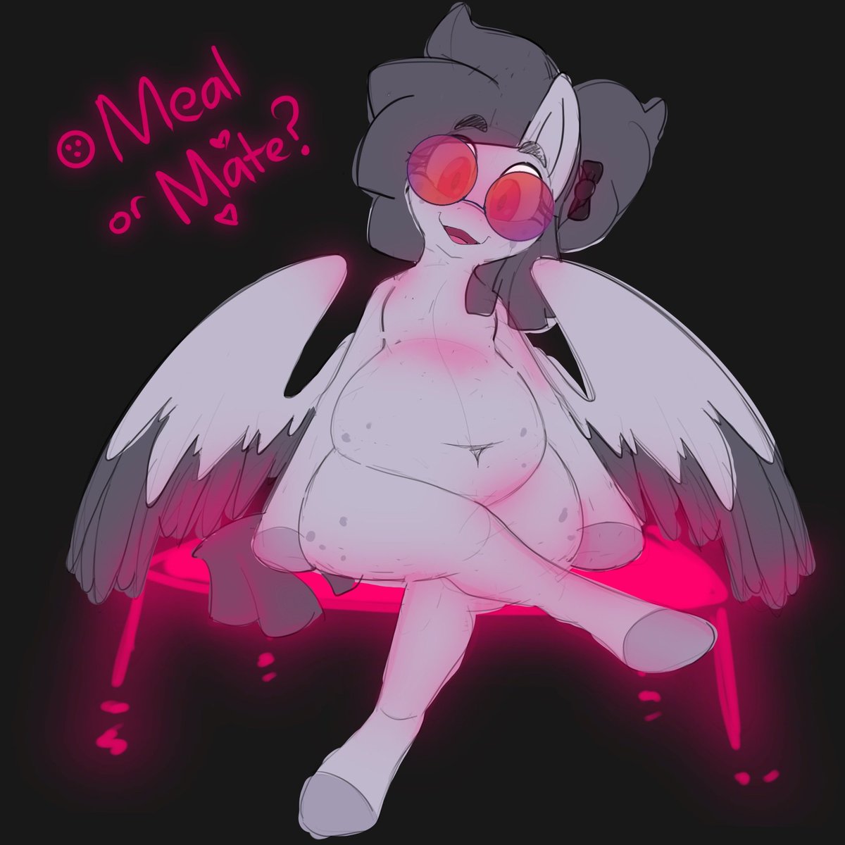 Just a simple sketch of mare wax showing off a pudgy gut (fusion 2)