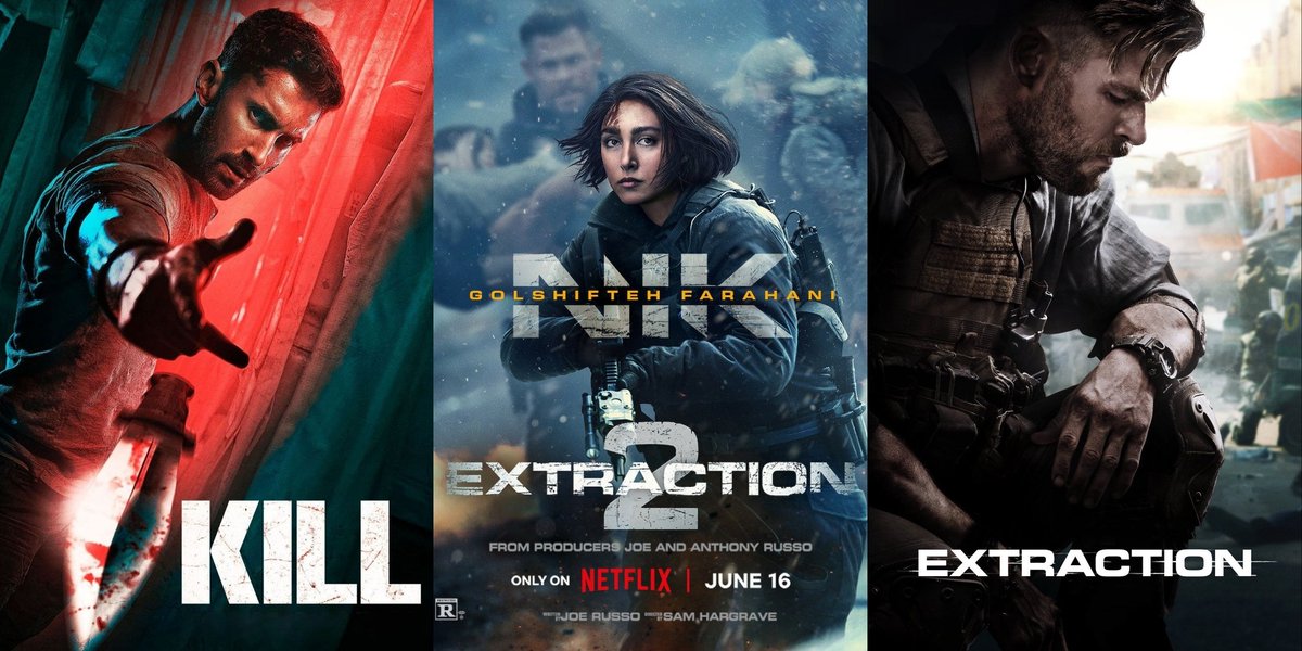 Tamizhbinge's tweet image. Late to the party 
4- #Kill (2023) 2H 5MIN

“Best Indian Single-Location Action Movie I watched💥”
R- [ 4.5/5 ] ★

5- #Extraction

“Single-shot sequences in both parts 🤯”
Part 1: [ 3.75/5 ] ★ , Part 2: [ 4.75/5 ] ★
Part 2 is BLAST 💥

Waiting for Part 3 &amp;amp; #Netflix Series.