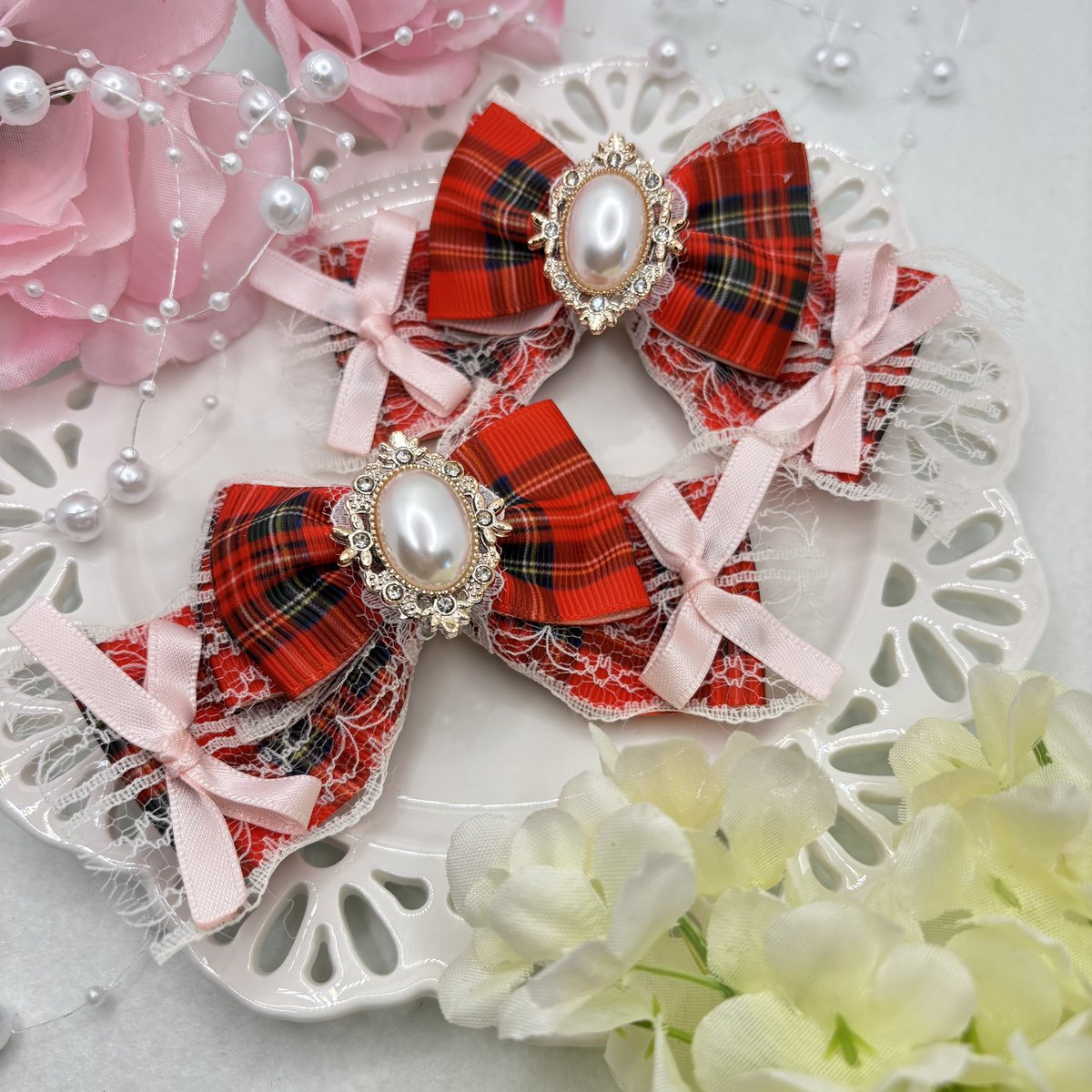 ころやこ様❋ハンドメイドリボン❋ 🎀クリマVol.53 お品書き🎀 【ときめくお姫様アクセサリーを販売します