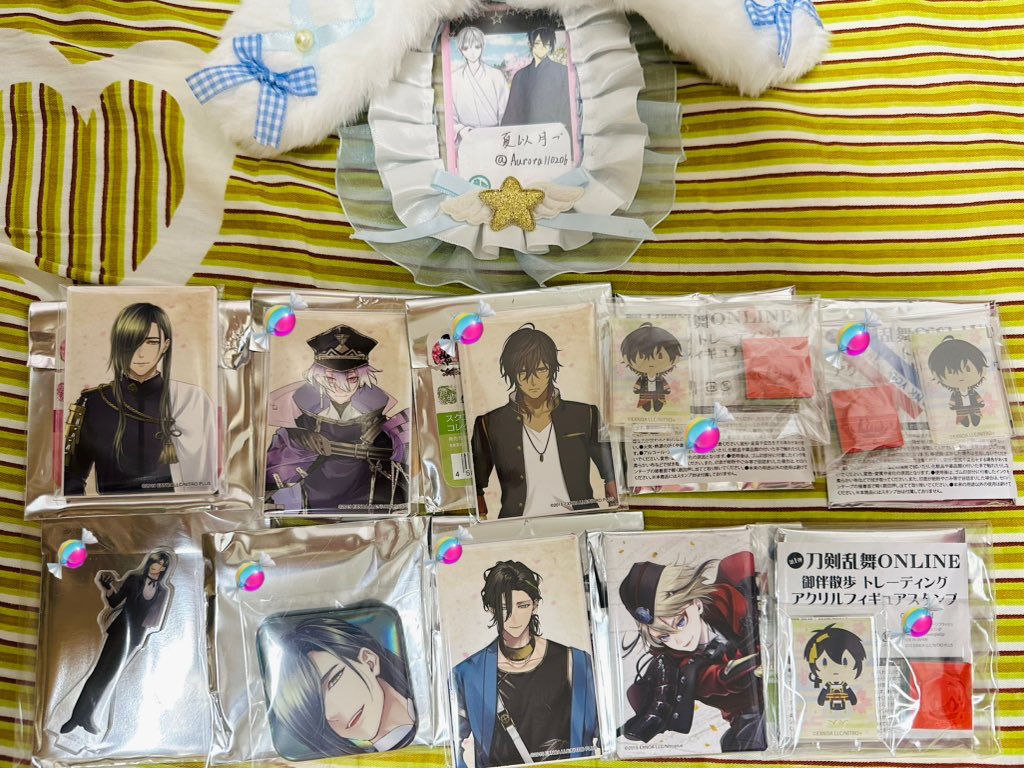 交換】刀剣乱舞 御伴散歩 刀猫 きつね装備 缶マグネット わんぱく 軽装