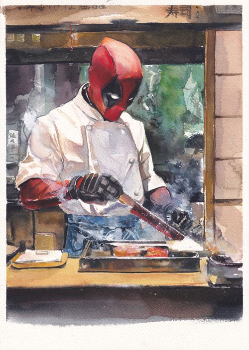 Itoscaresme's tweet photo. Watercolor sketch—comicbook flair #GhostArt #ArtLife #LoFi https://t.co/nzYslV1Q8I