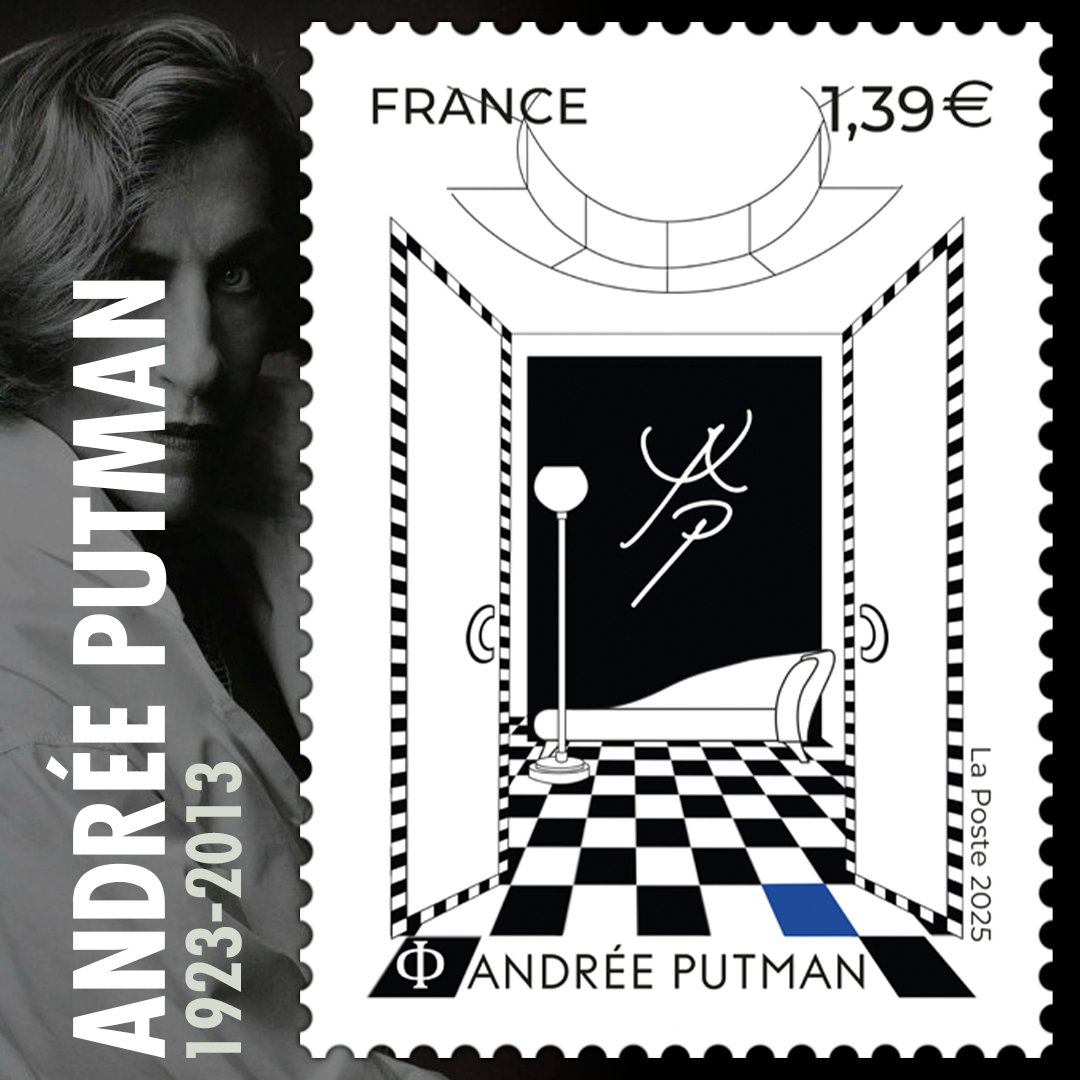 The stamp is illustrated with elements from the inimitable world of Andrée Putman, internationally renowned interior architect and designer, on the centenary of her birth. #stamps #philately #stamp #stampcollection #filatelia #postagestamps #stampcollecting #philatelist