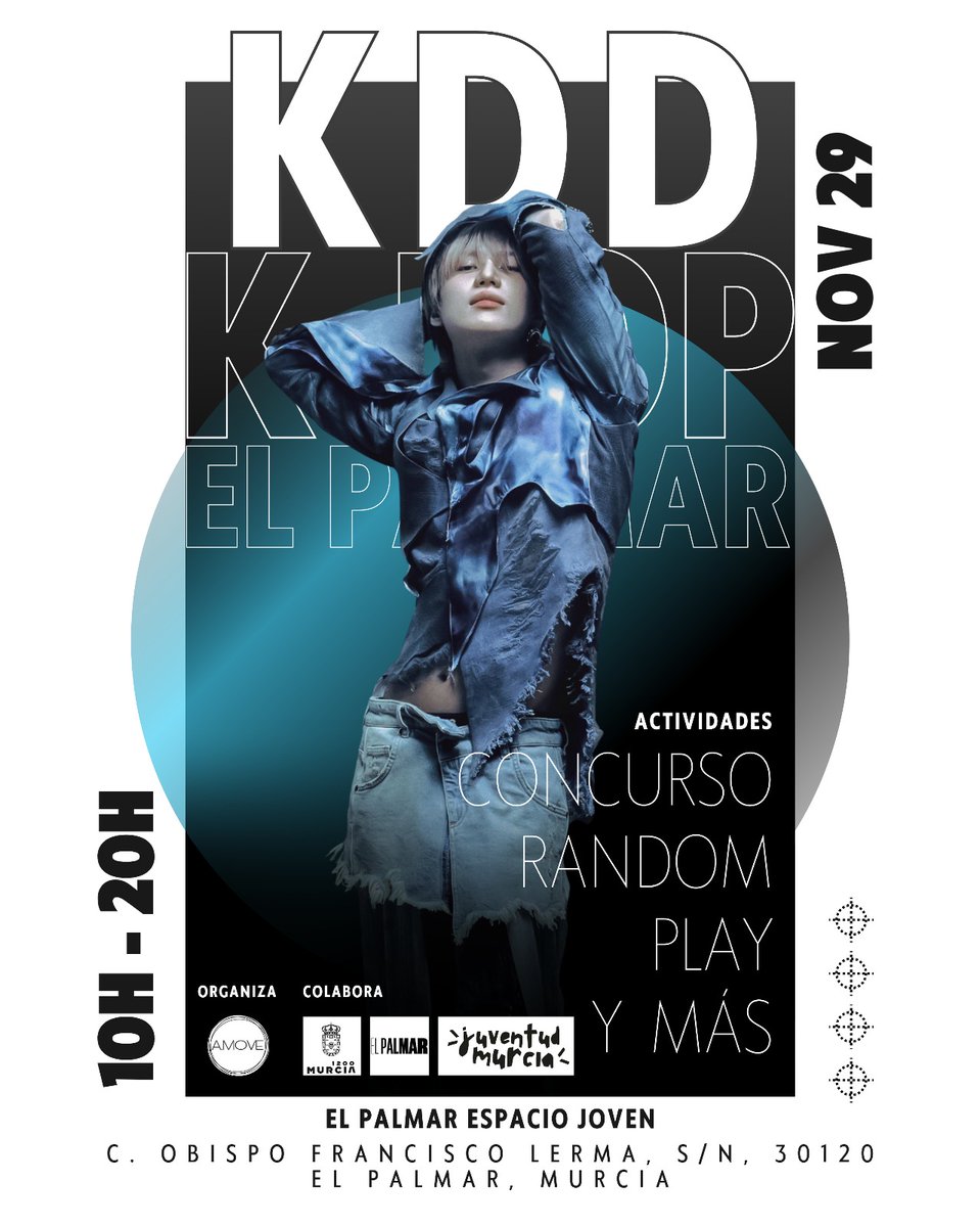 ¿Quieres pasar un sábado diferente?

Vente este 📆 sábado 29 de noviembre al 📍espacio joven #ElPalmar 🌈

Podrás disfrutar de un día lleno de actividades entorno al kpop y la ola hallyu coreana 🫰🏼

PLA-NA-ZO

@amovespain_

#espaciosjovenesmurcia #juventud #aytomurcia #kpop