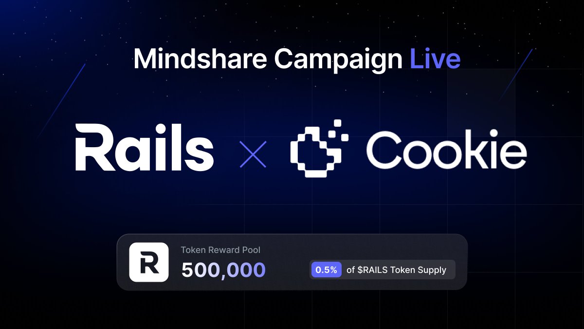 Bitcoinboy81880's tweet image. GM CT It&apos;s Friday here Again

Day 01 promoting RAILS PROJECT 

@rails_xyz is now LIVE on #Cookie Mindshare Campaign. 

Rails is a hybrid digital asset perpetual trading platform that lets you trade at CEX speed while keeping your funds fully onchain and under your control.