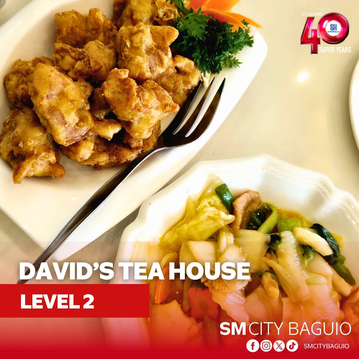 Your favorite flavors are back! 🥢✨

David’s Tea House welcomes you at Level 2! Ready to serve your go-to dim sum, noodles, and comforting Chinese classics. 🥘

Drop by and satisfy your cravings today!

#EverythingHereAtSM #BaguioFeelsAtSM