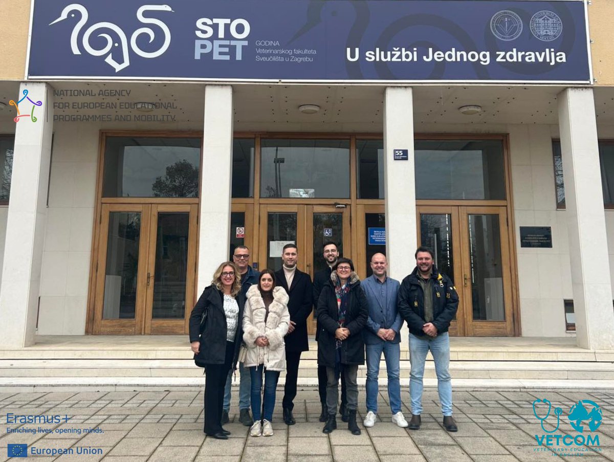 Vetcom2024's tweet photo. The visits from the Faculty of Veterinary Medicine Skopje to the Faculty in Zagreb have been unfolding with a huge success. These visits and exchanges in experience will help further the success of VETCOM and the development of an English curriculum for veterinary education. https://t.co/mUPdJh52bw
