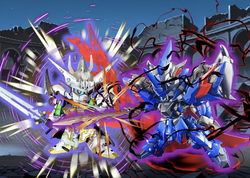 四章の更新になります！

4-2 月下の牙忍と黒雷の邪竜
闇に堕ちた雷龍剣の使い手トーリスリッターに、光の力に目覚め天宮騎士（アークナイト）にクラスチェンジした鉄斗羅が挑む！

どうぞご覧ください〜。

seesaawiki.jp/seven_arc_knig…

#SDガンダム
#七人の天宮騎士