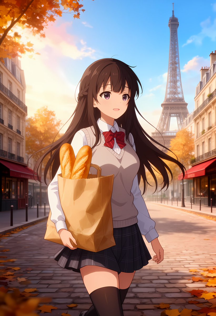 yukyu_haruka's tweet image. 朝投稿した画像はいつも
「Qwen-Image-Edit2509」で
調整することが多いですが
「FLUX.2 dev」でも試してみました

いろいろいじってみたところ
自分好みの画風はできた感じします

ただ秋の景色を要求すると
どのモデルもいえることですが
なぜ、前景にぼやけて落ち葉
生成するのかがほんと謎ですよね