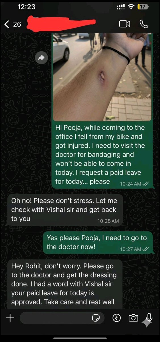 AI just broke HR verification.

An employee took a clean photo of his hand — no injury, nothing.

He opened Gemini Nano and typed:
“apply an injury on my hand.”

In seconds, AI generated a hyper-realistic wound:
sharp, detailed, medically believable.

He sent it to HR saying he