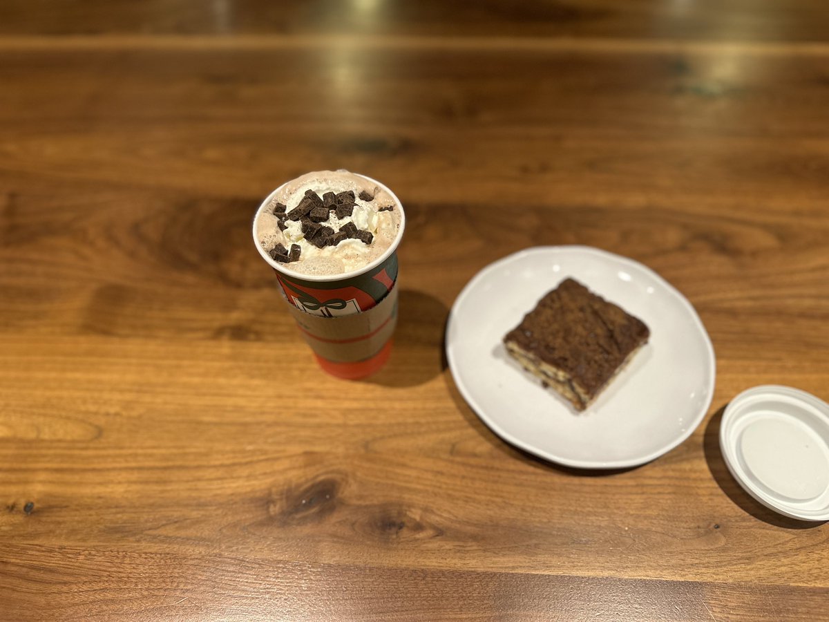 Hot choccy of the day;
Peppermint hot chocco with java chips and coffee cake