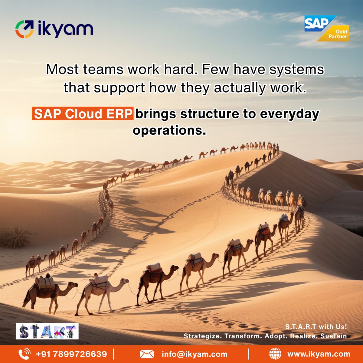 Ikyamsolutions's tweet image. Most teams work hard — but without the right system, operations become slow and unorganized.

#SAPCloudERP streamlines workflows, improves visibility &amp;amp; keeps teams aligned.
With #Ikyam, you get a smooth &amp;amp; structured S.T.A.R.T adoption.
Build a system that truly supports your team
