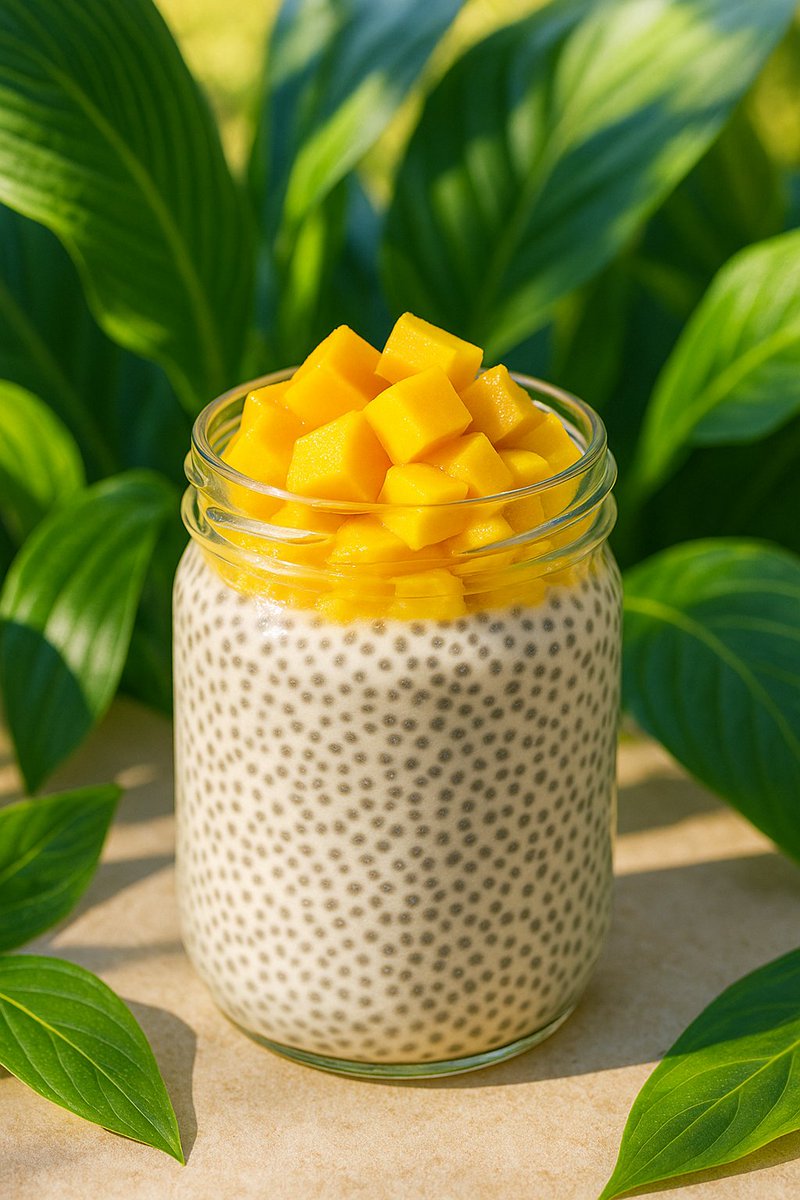 fruitsuses's tweet photo. Chia pudding topped with sweet mango chunks🥭✨
Here’s how I made this chia pudding:
1️⃣ Mix chia seeds with coconut milk
2️⃣ Chill until thick
3️⃣ Add fresh mango chunks on top
 
For more Info: https://t.co/l7B6COrbXP

#ChiaPudding #Mango #EasyRecipe #HealthySnacks #Fruits #sweet https://t.co/GYHoxAJWp4