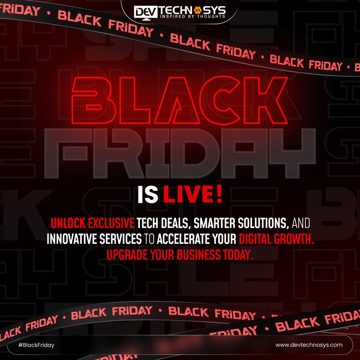 DevTechnosys's tweet image. Black Friday Deals Are LIVE!

Unlock massive savings on our premium development services — Mobile Apps, Web Solutions &amp;amp; Salesforce Development.

Limited slots. Limited hours.
Reach out to our team and claim your offer before it ends
.
#BlackFridayDeals #BlackFriday2025 #AppDev