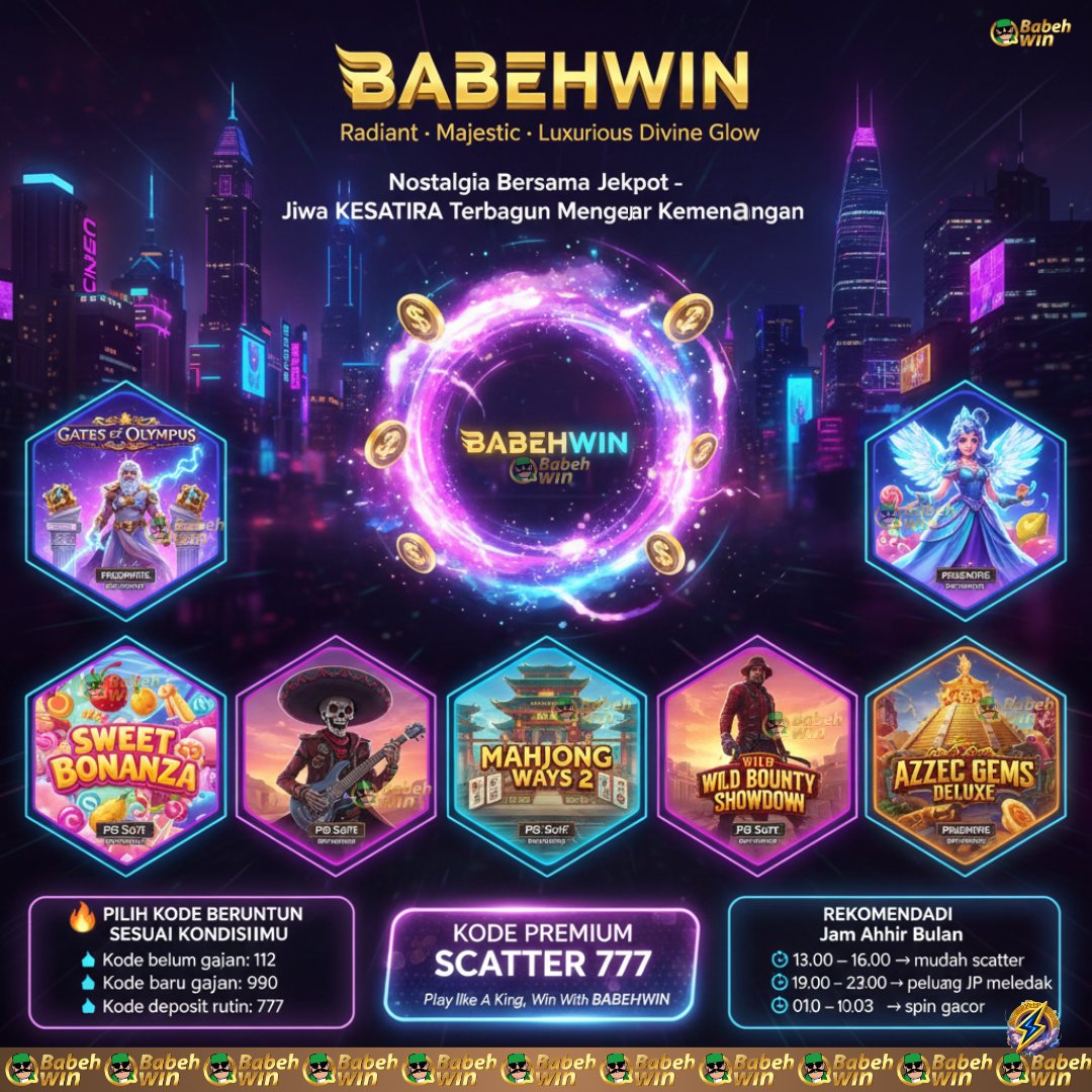 anakbabehwin's tweet photo. ✨ AKHIR BULAN, MOMEN CUAN TERBAIK! ✨
🔥 PILIH KODE BERUNTUN SESUAI KONDISIMU
Babehwin #BabehwinExclusive #XIndonesia #Rekomendasi #TeamBabehwin #BabehwinCuanTime #ForYou #ForYouPage #SlotGacor #SlotGacorHariIni #SlotOnline #Maxwin #Scatter #RamaiinTL #JackpotHariIni #FYP #Viral https://t.co/XfJMVAoPFR
