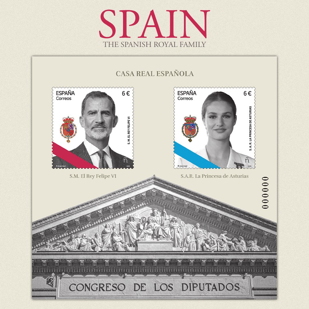 Based at the Zarzuela Palace, the Spanish Royal Household comprises the members of the Bourbon-Ortiz family, the current representatives of the Crown. #stamps #philately #stamp #stampcollection #filatelia #postagestamps #stampcollecting #philatelist #philatelic #filateli