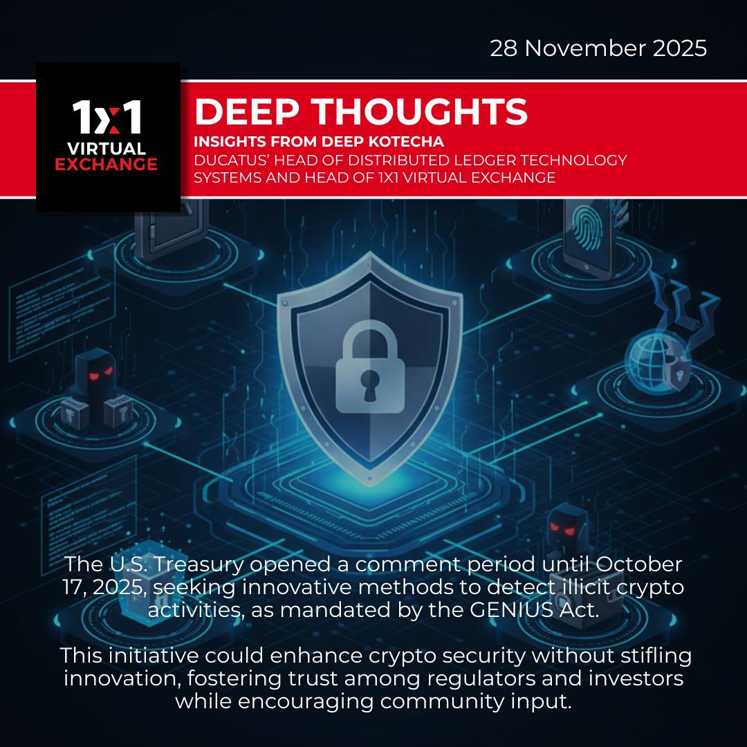 1x1virtualexch's tweet photo. Deep Kotecha on cryto security in this week’s edition of Deep Thoughts #1x1VirtualExchange #CryptoTrends #MarketUpdates https://t.co/QkhtnK0B7M