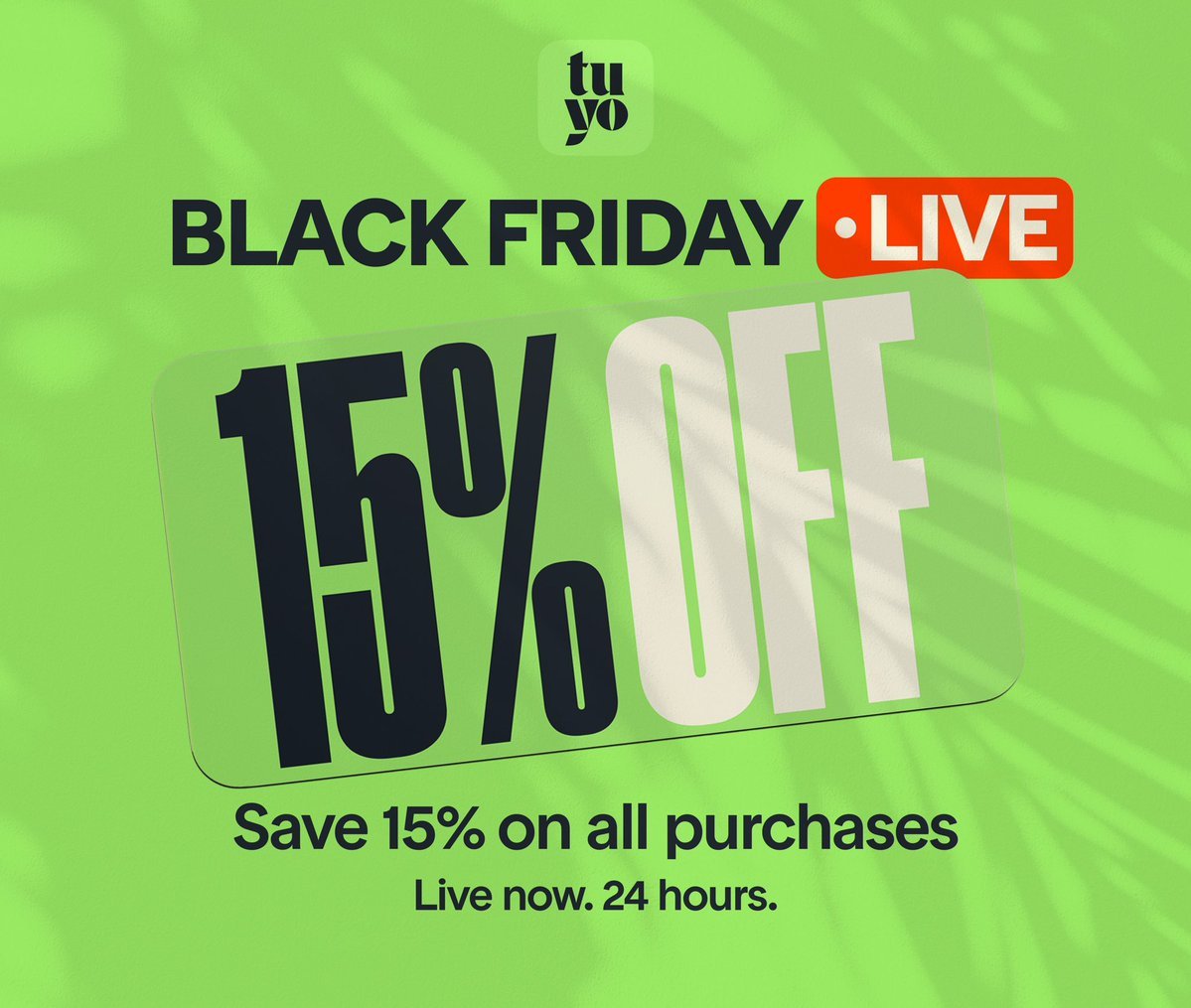 treecode's tweet image. 네오뱅크 Tuyo @itstuyo 서비스에서 블랙프라이데이를 맞아서 결제액의 15%를 할인해주는 프로모션중입니다!!
@KASTxyz  나 @useTria  같은 서비스로 보시면되는데 24시간동안만 하는 행사이니 김프도 담백할때 15%할인 더 받으셔서 구매하세요.

get.tuyo.com/code/IMCG65