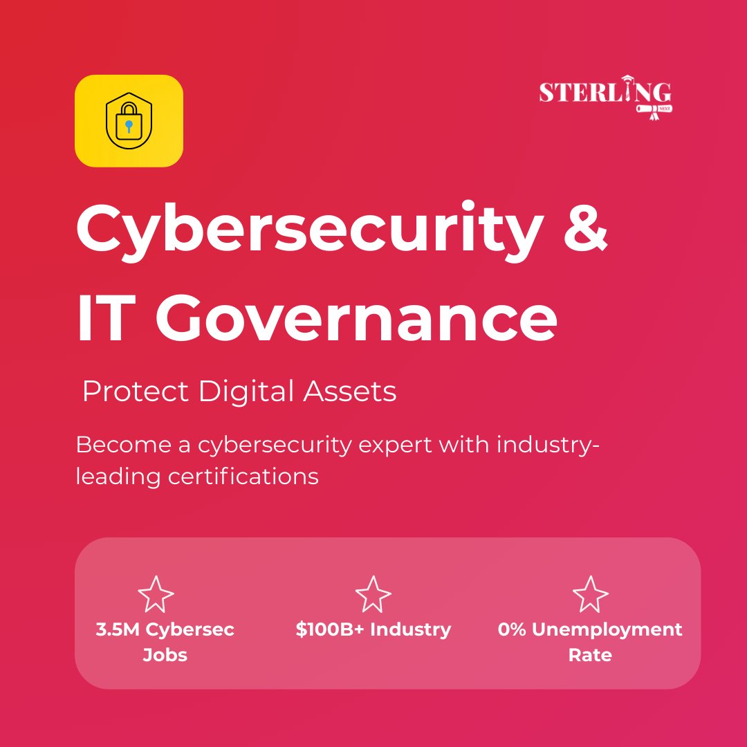 sterling_next's tweet image. 🔐 Break into Cybersecurity!
Certifications we offer:

CISSP® &amp;amp; CISA®
CISM® &amp;amp; CRISC®
CompTIA Security+
CEH (Ethical Hacking)

From defense to offense - master them all.
🌐 sterlingnext.com📩 DM us today!
#Cybersecurity #CISSP #CEH #EthicalHacking #TechCareers