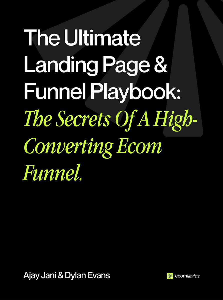 1ajaay's tweet image. Couple more pages from the new playbook.. 

You don’t need more traffic

You need a funnel that will convert when put under pressure, especially on BFCM

We built a playbook that shows you

a) where your funnels leak money
b) how to fix it fast
c) how to make a higher % of your…