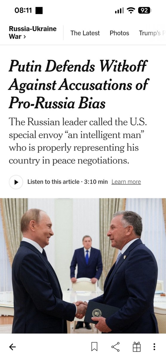 RussiaDenies's tweet photo. We deny Witkoff has a pro-Russia bias. https://t.co/2Wxh8s2cIu