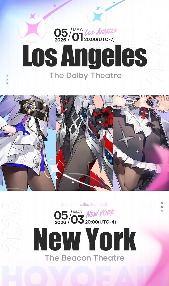 𝑻𝑰𝑪𝑲𝑬𝑻𝑺 𝑵𝑶𝑾 𝑶𝑵 𝑺𝑨𝑳𝑬! #HoYoFairConcert「Once Upon HoYoFair」

▶️ Buy tickets: hoyo.link/29dLTULXz

🎁 Follow and share this post for a chance to win exclusive rewards:
✦ Kafka 1/7 Figure (2 winners)
✦ Mei: Herrscher of Thunder 1/7 Figure (Aqueous Springtide