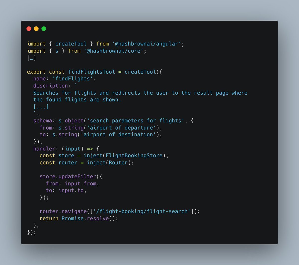 ManfredSteyer's tweet image. Each registered tool contains:

- a textual description
- a JSON schema for the parameters

The LLM uses both to decide when and how to invoke a tool 4/5