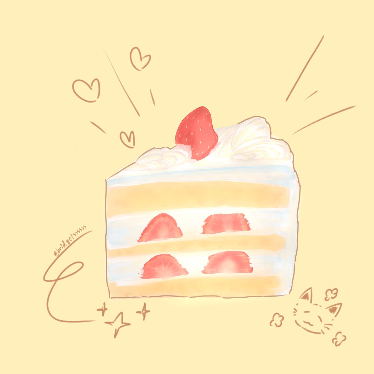 bridgetssssss's tweet photo. ลองวาดขนมครั้งแรก! สนุกมากกกกก อยากลองวาดอะไรใหม่ ๆ บ้าง เลือกสตรอว์เบอร์รี่ช็อตเค้ก เพราะชอบกินมากกก แต่ก็ไม่ค่อยได้ไปร้านเค้กเท่าไหร่ 🥹 https://t.co/Rl6p19A7hZ