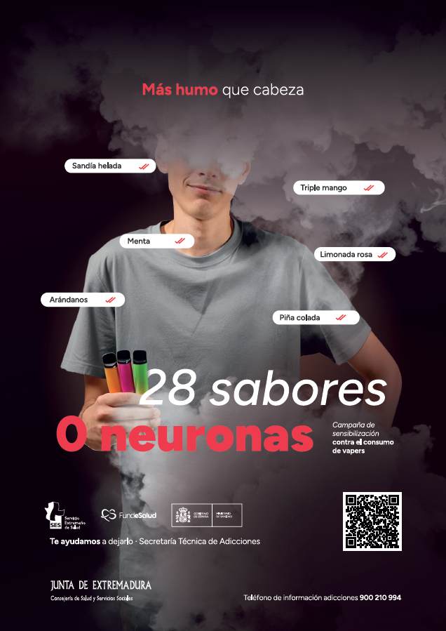 CUMe_UEx's tweet image. La @infouex  se une a la campaña “Sensibilización y Apoyo para dejar Vapers” con actividades en los campus de Badajoz, Cáceres y Mérida los días 2, 3 y 4 de diciembre. @saludEXT @Fundesalud_Ex @sanidadgob @AreaSaludMerida  Más info: 28sabores.com #Vapeo #CUMe_UEx