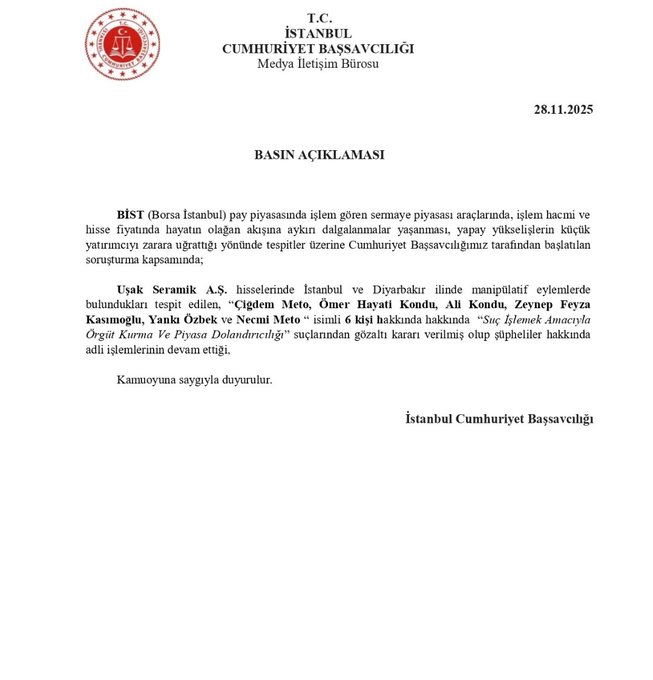 borsameclisi's tweet photo. 🚨 #Borsa İstanbul'da operasyon 6 kişi hakkında gözaltı. https://t.co/64riA1zK9S