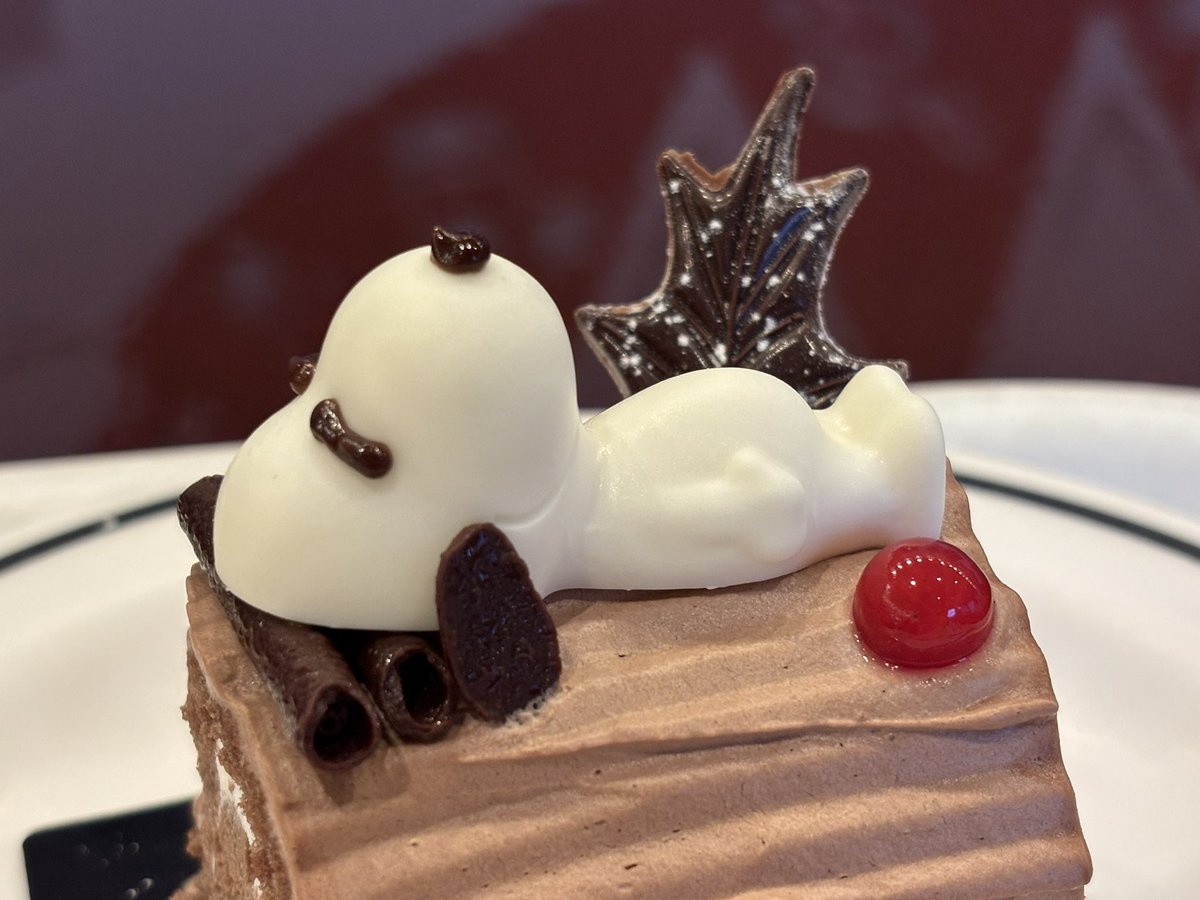 スヌーピーのクリスマスケーキかんわいい！美味しい！ #USJファン #USJ
